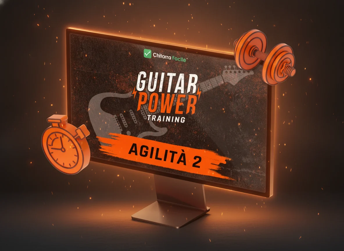 Guitar Power Training · Agilità 2 · il mockup del prodotto
