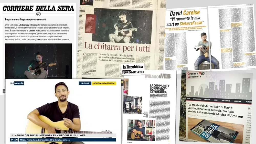 David Carelse e Chitarra Facile sui media nazionali