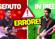 lezioni chitarra seduto in piedi