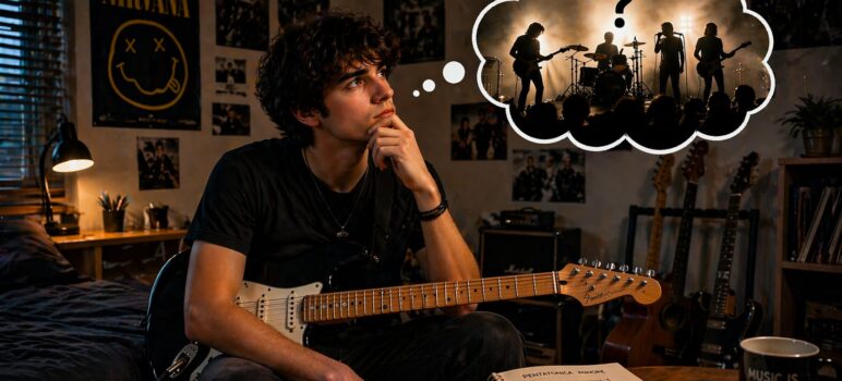 suonare band chitarrista nella band suonare insieme legami musica ritmo groove musicista lezioni chitarra imparare suonare chitarra