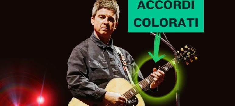 accordi estensioni add9 add13 corde a vuoto sonorità britpop oasis accordi colorati lezioni chitarra imparare suonare chitarra