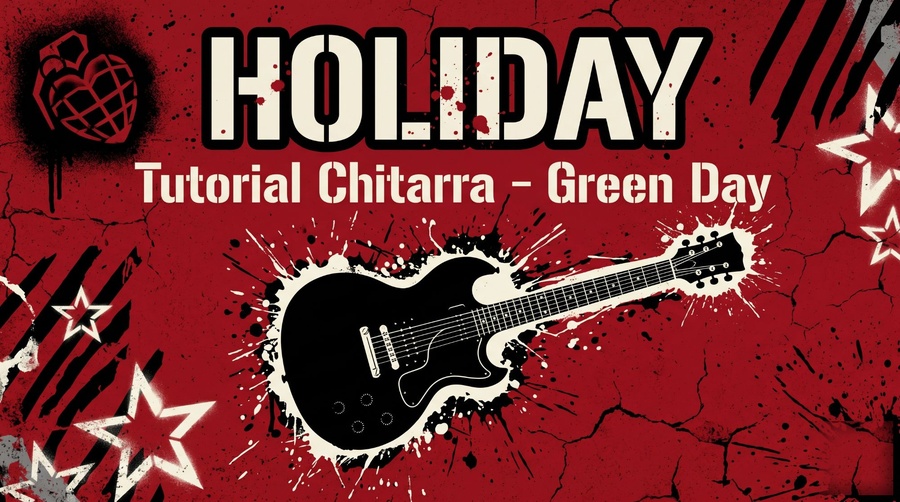 Cover pop-punk anni 2000 - Holiday tutorial chitarra Green Day