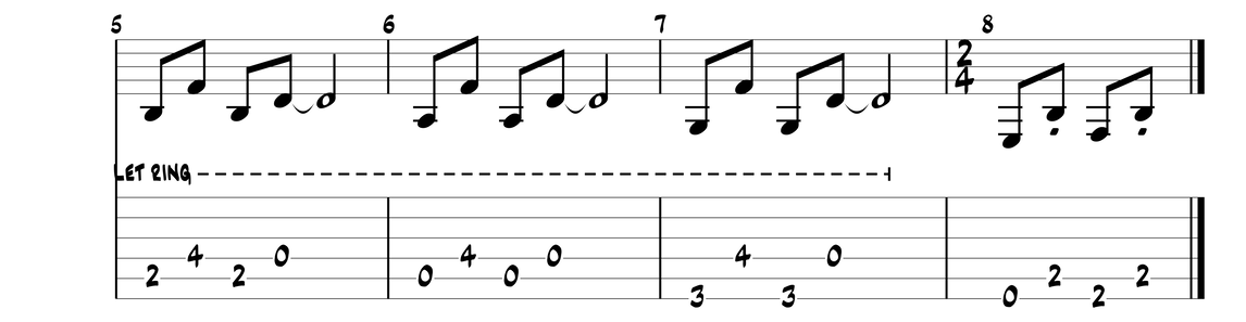 TAB One intro - battute 5-8 (sviluppo e stacco in 2/4)