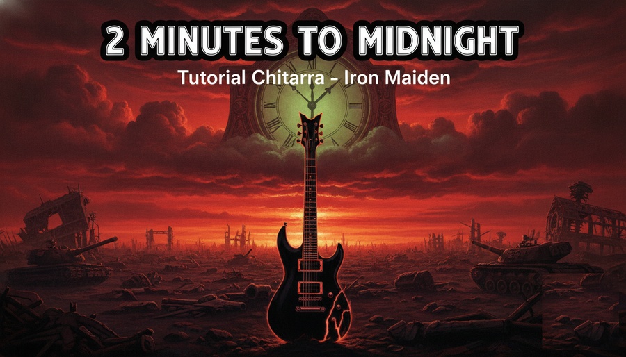 Come suonare il riff di “2 Minutes To Midnight” degli Iron Maiden | Tutorial Chitarra