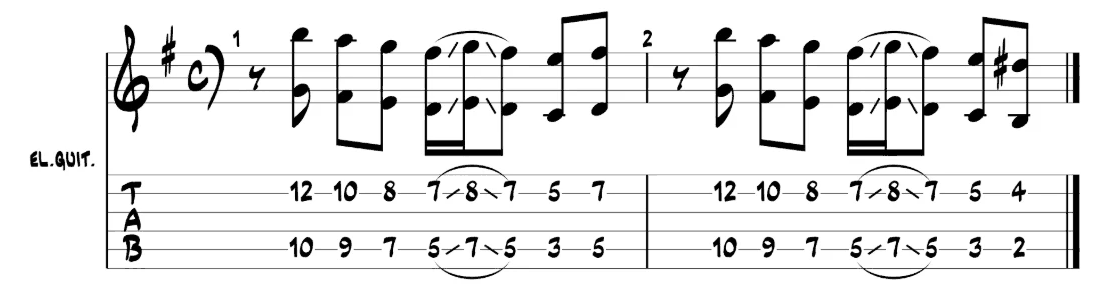 TAB introduzione Hallowed Be Thy Name Iron Maiden chitarra pulita